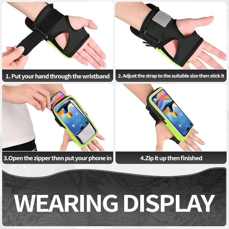 Kebrela Wrist Phone Holder for Running, Forearm Armbands, Running Armband with Card Slot for iPhone Pro Max Plus (16/15/14/13/12/11/X/XR), for Galaxy S24/S10, Wristband Up to 7.0'' Phone - Image 5